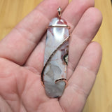 Parallax Agate Pendant in 14kt Rose Gold Fill