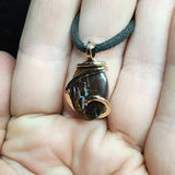 Australian Boulder Opal Pendant in 14kt Yellow Gold Filled - Lightning Bolt Opal