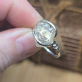 Raw Light Pink Oregon Sunstone Ring Size sz 11.5 - Sterling Silver