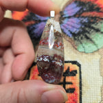 Mystery Plume Jasper Agate Pendant – Hand-Cut Collector Stone Necklace