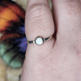 Australian Precious Opal Ring in Sterling Silver Size 7.75