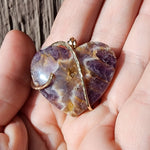 Lace Ametrine Heart Pendant in 14kt Yellow Gold Fill