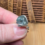 Raw Blue Zircon Ring sz 5.5 Sterling Silver – Natural Crystal Brilliance