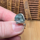 Raw Blue Zircon Ring sz 5.5 Sterling Silver – Natural Crystal Brilliance