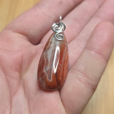Carnelian Agate Pendant in Sterling Silver