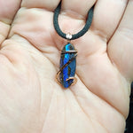 Australian Boulder Opal Pendant in 14kt Rose Gold Filled - Blue Beauty