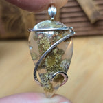 Water Clear Moss Agate Pendant – Forest Beneath Glass in Sterling Silver