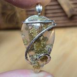 Water Clear Moss Agate Pendant – Forest Beneath Glass in Sterling Silver