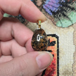 Cheetah Agate Pendant – Spotted Brazilian Stone from Apatite Mine