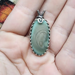 Elegant Pastel Royal Imperial Jasper Pendant in Sterling Silver