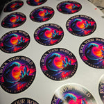 2.76-inch Rock Your World Lincoln City Oregon Coast Sticker - Dark Sunset