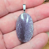 Grape Agate Pendant Botryoidal Chalcedony - Silver Tone Bail