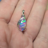 Rose Cut Aurora Opal Pendant – Sterling Silver