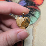 Picture Jasper Heart Pendant – Rare Fault Line Stone Necklace