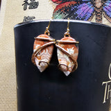 Fiery Crazy Lace Agate Earrings in 14kt Yellow Gold Fill