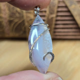 Rare Purple Agate Pendant – Stormlight Veins in Sterling Silver