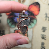 Dendritic Agate Arrowhead Pendant – Copper Wrapped