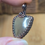 Serpentine Copper Pendant - Blue Green Natural Embrace