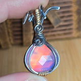 Aurora Opal Onion Pendant – Sterling Silver + 14kt Gold Fill