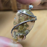 Water Clear Moss Agate Pendant – Forest Beneath Glass in Sterling Silver