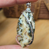 River Jasper Pendant – Forest Current in Sterling Silver