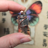 Dendritic Agate Arrowhead Pendant – Copper Wrapped