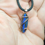 Australian Boulder Opal Pendant in 14kt Rose Gold Filled - Blue Beauty