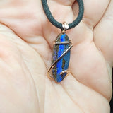 Australian Boulder Opal Pendant in 14kt Rose Gold Filled - Blue Beauty