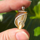 Carnelian Agate Pendant – Tension Wrapped in Sterling Silver