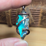 Marcasite Agate Aurora Opal Pendant – Recycled Copper