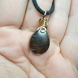 Australian Boulder Opal Pendant in 14kt Yellow Gold Filled - Double Sided