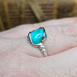 Natural Turquoise Ring sz 11 – Desert Sky Blue in Sterling Silver