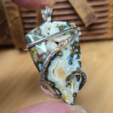 River Jasper Pendant – Mosslight Current in Sterling Silver