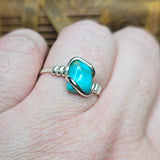 Natural Turquoise Ring sz 11 – Desert Sky Blue in Sterling Silver