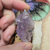 Raw Amethyst Pendant – Natural Crystal Chunk Necklace