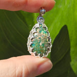 Kingman Turquoise Probably Pendant – Sterling Silver, Wild and Weird - Rock Your World 