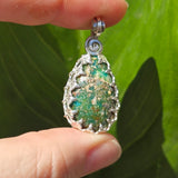 Kingman Turquoise Probably Pendant – Sterling Silver, Wild and Weird - Rock Your World 