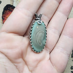 Elegant Pastel Royal Imperial Jasper Pendant in Sterling Silver