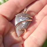 Luna Agate Pendant – Tension Wrapped in 14kt Rose Gold Fill