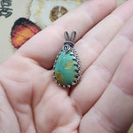 Aqua Blue Nevada Turquoise Pendant in Sterling Silver