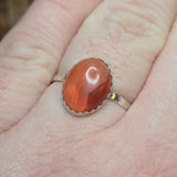 Carnelian Agate Ring sz 11 – Rare Red Agate from Southwest Washington