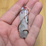 Parallax Agate Pendant in 14kt Rose Gold Fill