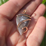 Luna Agate Pendant – Tension Wrapped in 14kt Rose Gold Fill