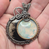 Sun + Moon Eclipse Pendant - Sterling Silver 14kt Gold Fill Pendant