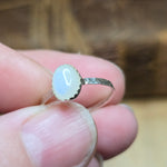 Electric Blue Flash Moonstone Ring sz 6.75 – Sterling Silver