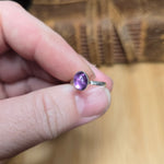 Soft Violet Amethyst Ring sz 5 – Hammered Sterling