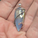Moss Agate & Aurora Opal Artisan Pendant – Sterling Silver
