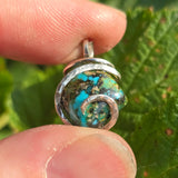 Turquoise Pendant 7.5ct Earthy Matrix - Sterling Silver