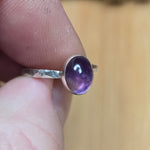 Purple Amethyst Ring sz 5.5 – Handmade Sterling Silver Jewelry