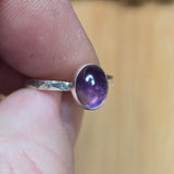 Purple Amethyst Ring sz 5.5 – Handmade Sterling Silver Jewelry